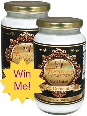 Post image for Giveaway: 2 Quarts of Tropical Traditions Gold Label Coconut Oil – $80 Value!