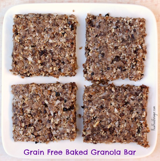 Recipe: Grain Free Baked Granola Bar (GAPS, Paleo, Egg Free) post image
