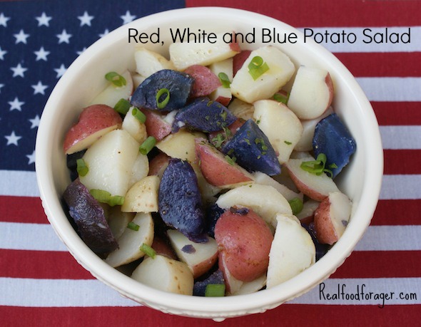 Recipe: Red, White and Blue Potato Salad post image