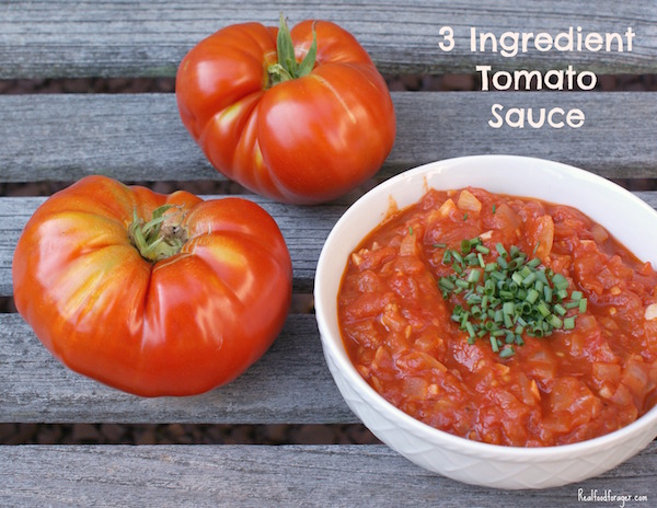 Paleo tomato sauce, fresh tomato sauce