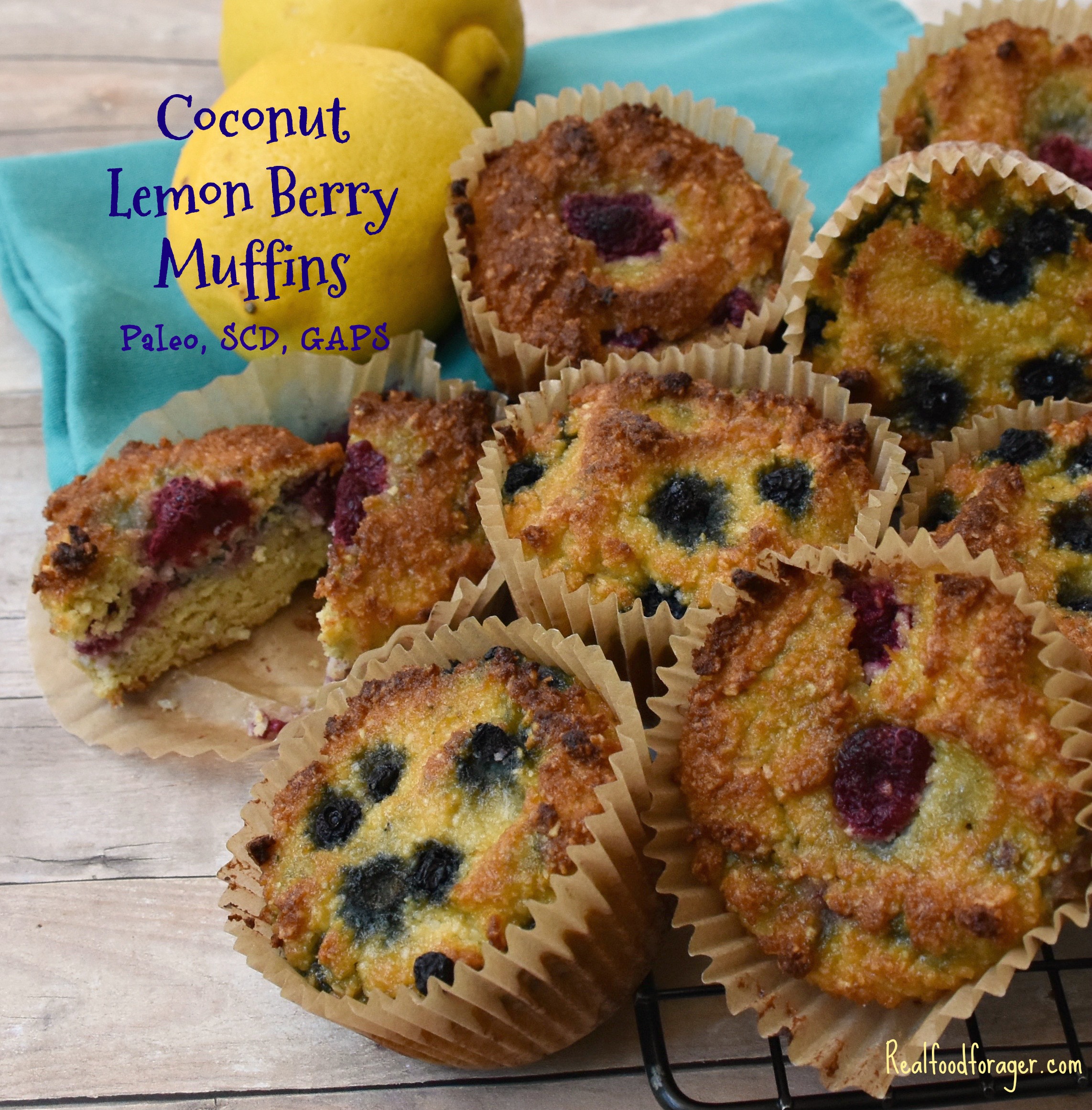 Recipe: Coconut Lemon Berry Muffins (Paleo, SCD, GAPS) post image