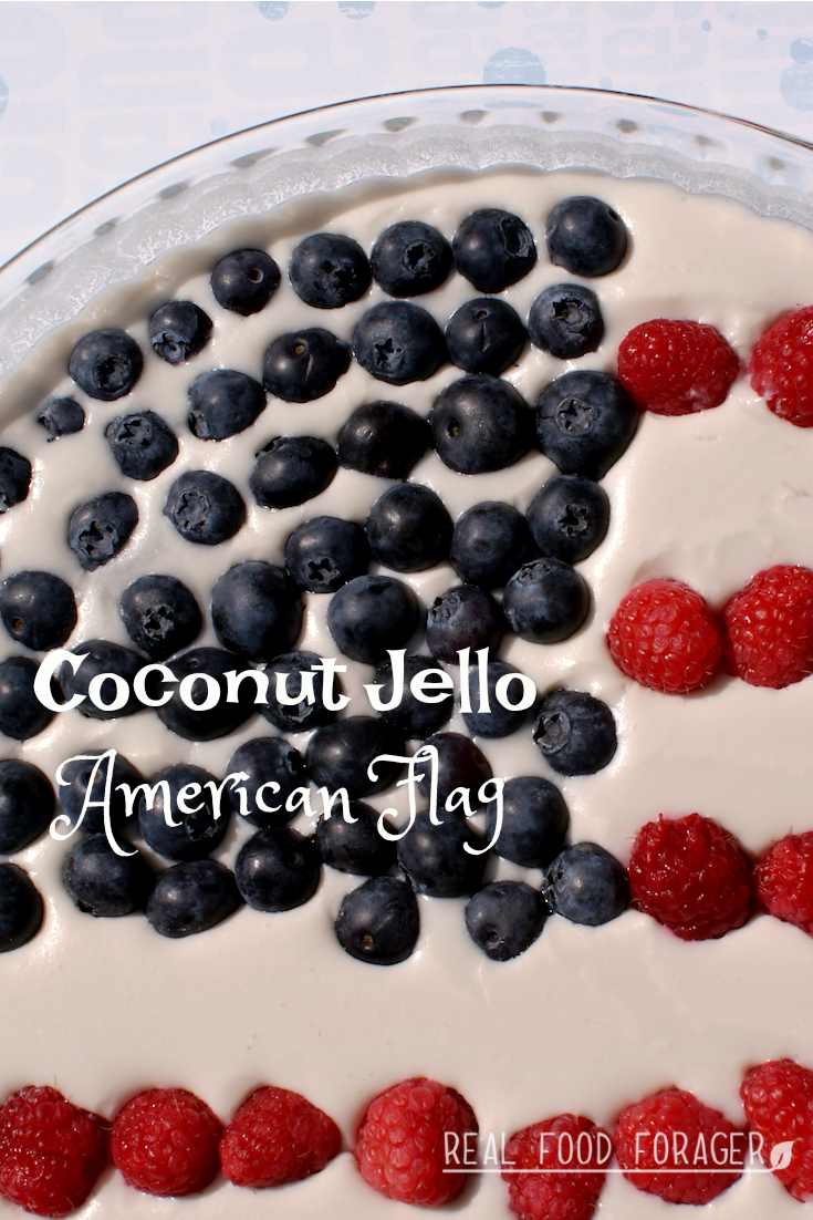 Coconut Jello American Flag, coconut jello